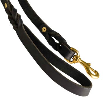 Dog Leash Leather with Snap Hook Brass-Made for English Pointer