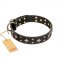 "A La Mode" FDT Artisan Handcrafted Black Leather English Pointer Collar