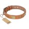 "The Middle Ages" FDT Artisan Handcrafted Tan Leather English Pointer Collar