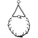 ULTRA-PLUS Black Stainless Steel Prong Collar with Assembly Chain and ClicLock (3.2 mm x 23 inches) Herm Sprenger