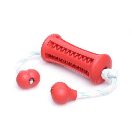 Red Training Dental Dog Toy With Handles