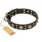"Baroque Chic" FDT Artisan Studded Black Leather English Pointer Collar