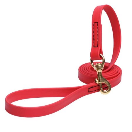 Red Waterproof English Pointer Leash Made of Biothane