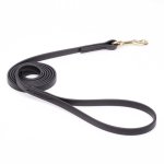 Black Biothane English Pointer Leash for Walking, Tracking