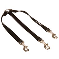 Triple Nylon English Pointer Leash Coupler for Walking 3 Dogs at a Time