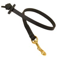 Short Leather English Pointer Leash with Round Handle