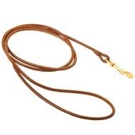 Round Leather English Pointer Leash for Dog Shows