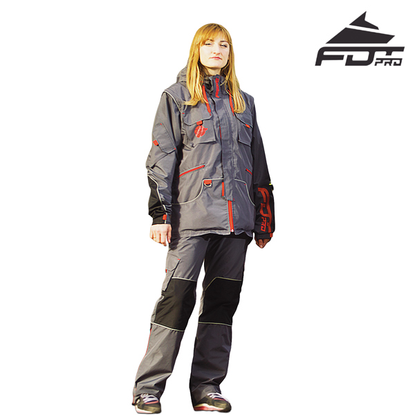 Protection Dog Training Suit of Grey Color for