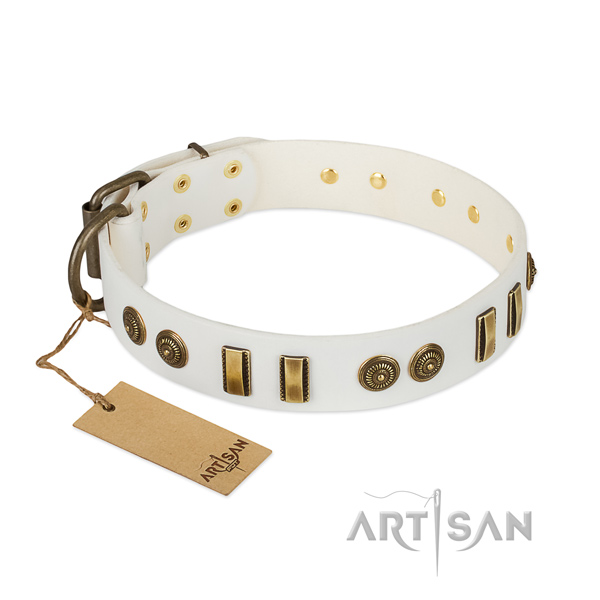 Perfect fit full grain genuine leather collar for your dog
