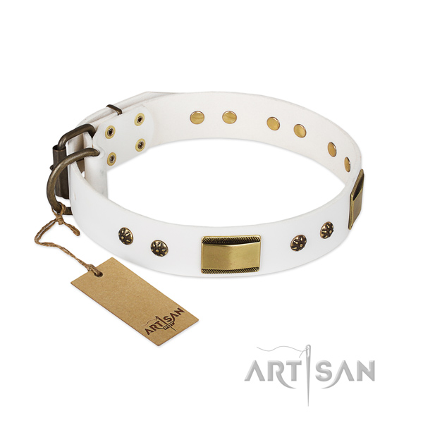 Top quality genuine leather collar for your canine