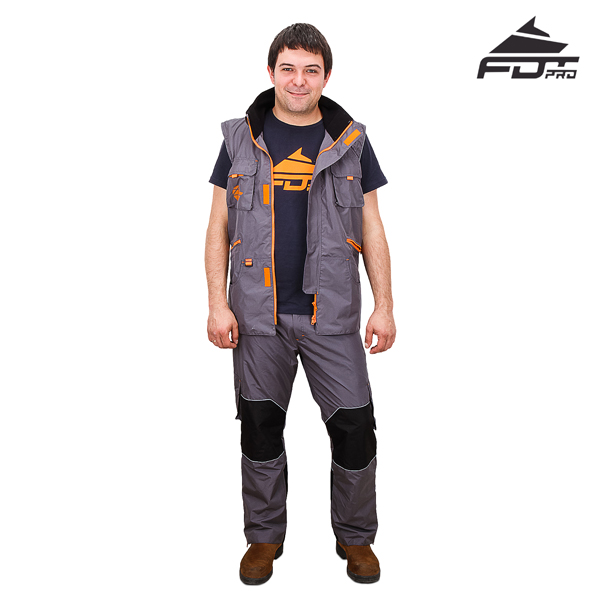 All Weather Dog Tracking Suit Grey Color from FDT Pro Wear