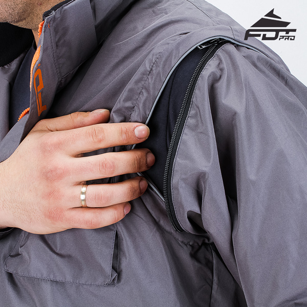 Top Notch Zipper on Sleeve for FDT Professional Design Dog Trainer Jacket