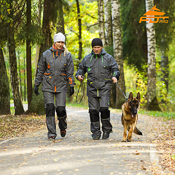 Unisex Dog Training Suit for Men and Women with Reflective Trim