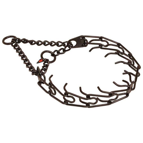 Strong Herm Sprenger English Pointer Pinch Prong Collar of Black Stainless Steel - 2.25 mm (1/11 inch) - Click Image to Close
