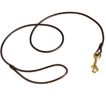 Round Leather English Pointer Leash for Dog Show