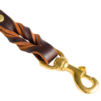 English Pointer Short Leather Pull Tab with Rust-proof Snap Hook