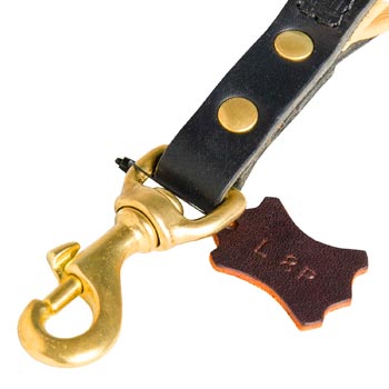 Short Control Dog Leash Fully Leather with Snap Hook for English Pointer