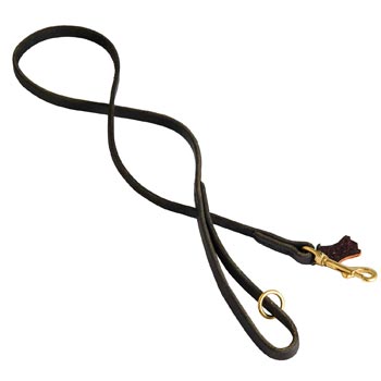 Leather Dog Leash Stitched with Smooth Surface for  English Pointer