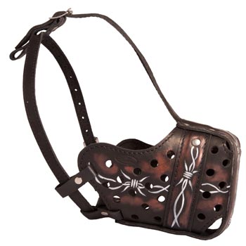 Training Leather English Pointer Muzzle with Perfect Ventilation