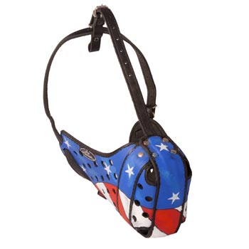 Leather English Pointer Muzzle with Felt Padding